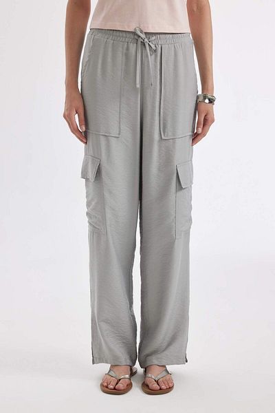 DeFacto Wide Leg Pocket High Waist Wide Leg Long Pants A9212ax23sm