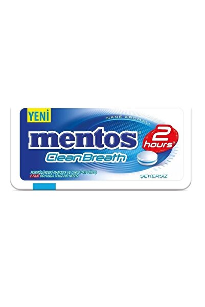Mentos Cleanbreath Nane Aromalı Şekersiz Şeker 21 gr (12AD. X 21 GR)