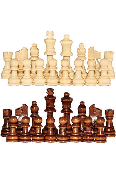 Sedef Okey Eser Wooden Chess Piece No:35 Large Size