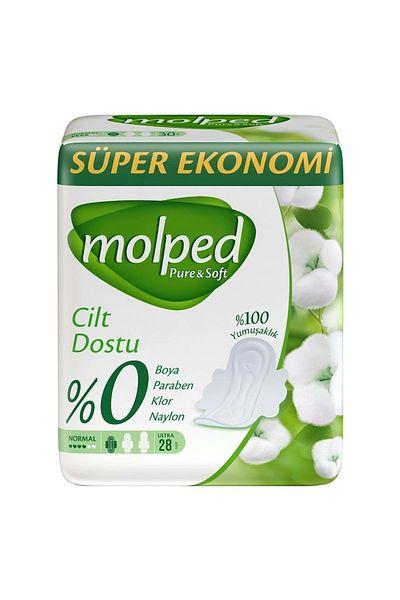 Molped Pure&Soft Hygienic Pad Super Economic Package Normal 180 Pieces