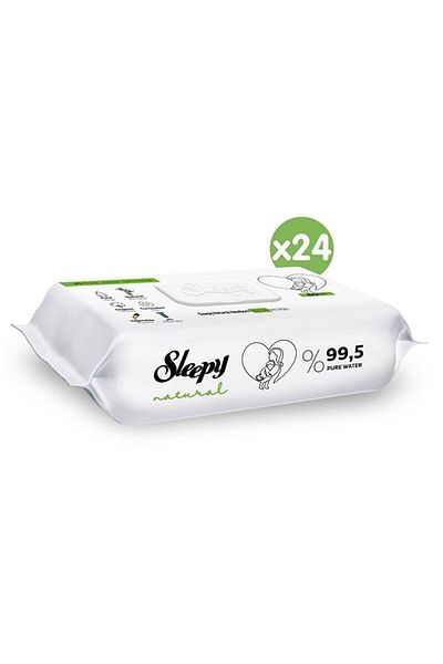 Sleepy Natural Newborn Wet Baby Care Towel 24x60 (1440 Sheets)
