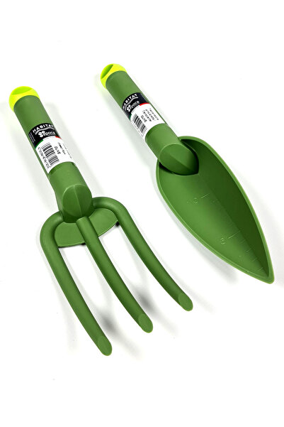 Binbirreyon Bahçe Alet Seti El Aleti Tırmık Kürek Set 29cm 2 Parça Set Plasti...