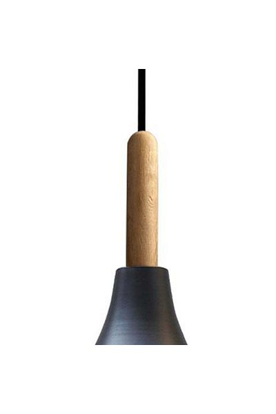 Bamyum Şampiyon Pendelleuchte, aus Holz und Metall 35 cm, Schwarz Lampe