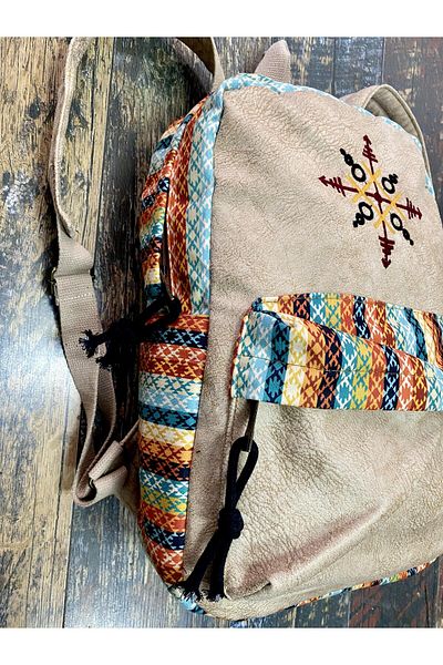 Street Bag Nubi Ethnic Αυθεντικό Σακίδιο πλάτης με μοτίβο Κεντημένο Σακίδιο πλάτης Bohemian Καθημερινή χρήση Ταξίδι