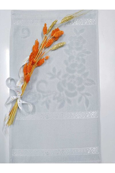 sarra 30x50 Etamin Dikişli Havlu - Gri