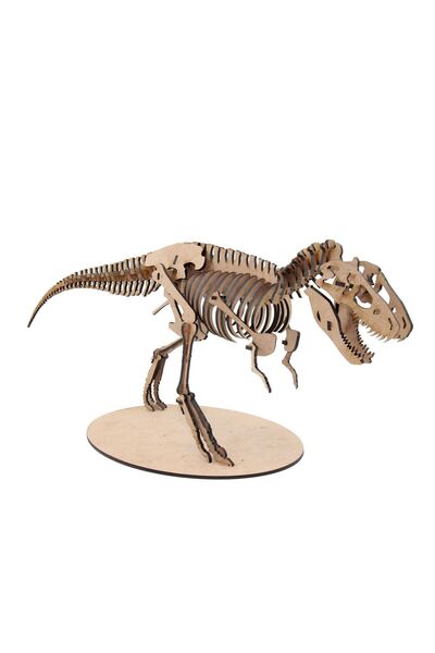 Mavi Doku Dinozor Serisi, Tyrannosaurus Rex , T-REX 3D Ahşap Puzzle Maketi