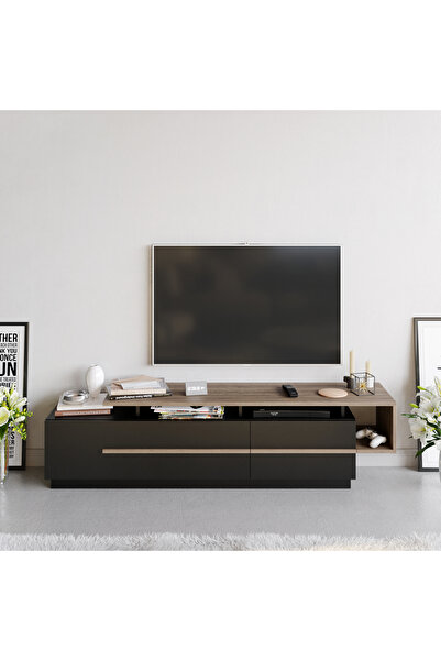 Decorotika PİA TV ÜNİTESİ SİYAH CEVİZ