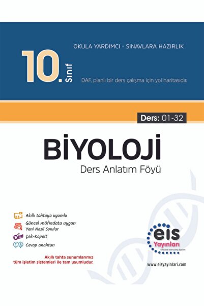 eis Yayınları Eıs 10.sınıf Biyoloji Ders Anlatım Föyleri