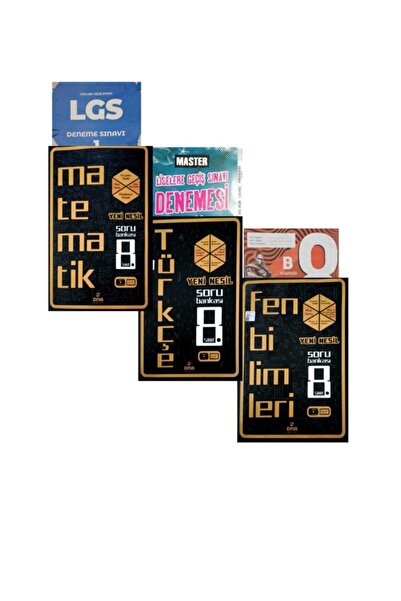 Dna Yayınları 8.sınıf Matematik+türkçe+fen Soru Bankası Yeni (muba +okyanus+s...