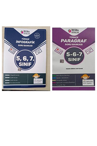 TETRA Yayınları 5-6-7- SINIF TÜRKÇE PARAGRAF SORU BANKASI VE TÜRKÇE İNFOGRAFİ...