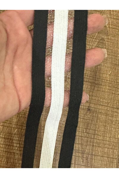 Gönülden Tasarım 5 cm crna Proziran Prugasto šivaća odjevna oprema - 1 metar