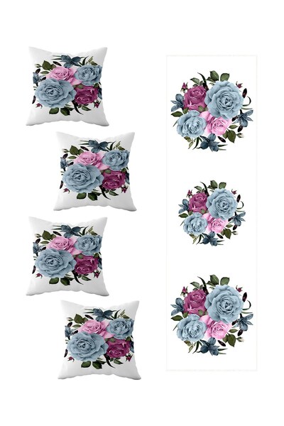 Pelangi Renkli Çiçek Buketi Gülü Masa Değişik Ranır Modelleri Dekoratif 4'lü ...