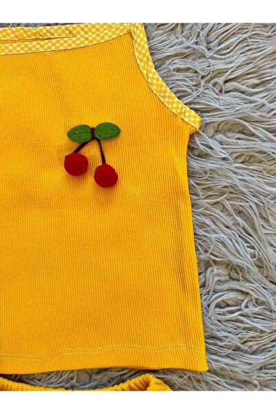 enes baby Adjustable Strap Ribbed Ribbed Shorts - Set of 2