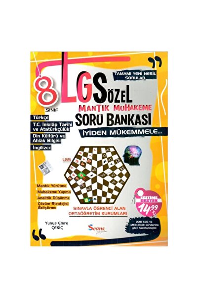 Seans Yayınları Seans 8.sınıf Sözel Mantık Muhakeme Soru Bankası