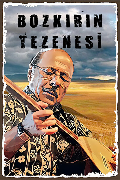 hediyeniburadabul Neşet Ertaş Designed Wooden Poster