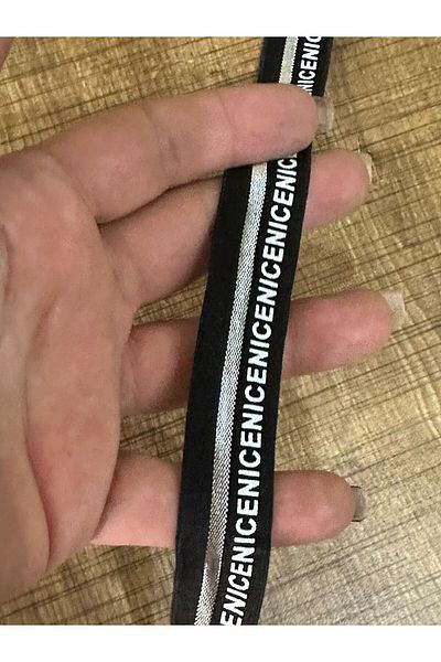 Gönülden Tasarım Culoare argintie - Accesoriu pentru îmbrăcăminte dublu cu bandă YZili cu folie elastică, 2 cm (1 metru)