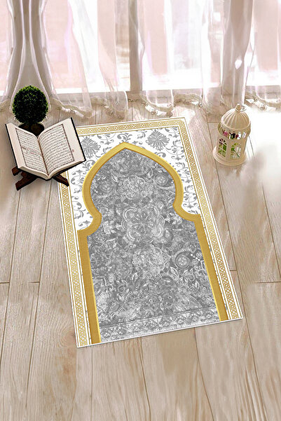 EY HOME سجادة صلاة رقمية مطبوع قابلة للغسل كهدية مقاس 70x130 سم