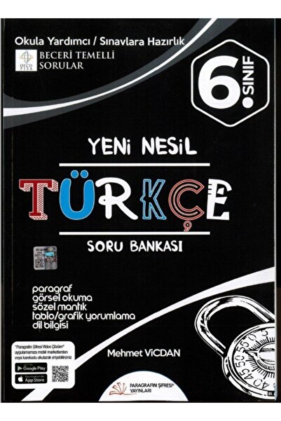 Paragrafın Şifresi Yayınları 6. Sınıf Yeni Nesil Türkçe Soru Bankası