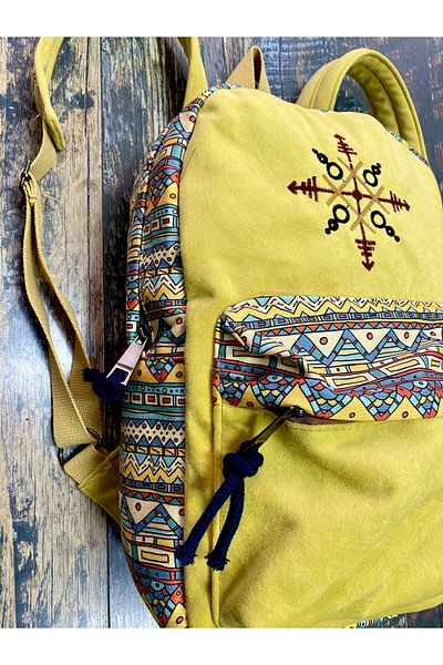 Street Bag Unisex Nubi Ethnic Embroidered Backpack - Waterproof, Daily Travel Use