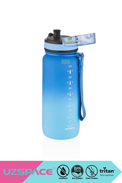 Uzspace New 650ml Tritan Water Flask - Double Color, Leak-Proof, BPA Free and Lockable Lid