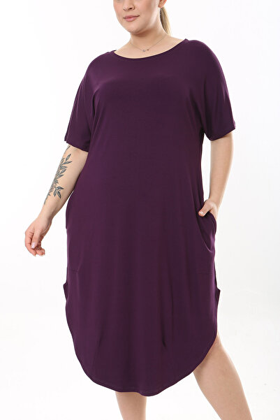 ESPİNA Plus Size Viscose Women's Dress