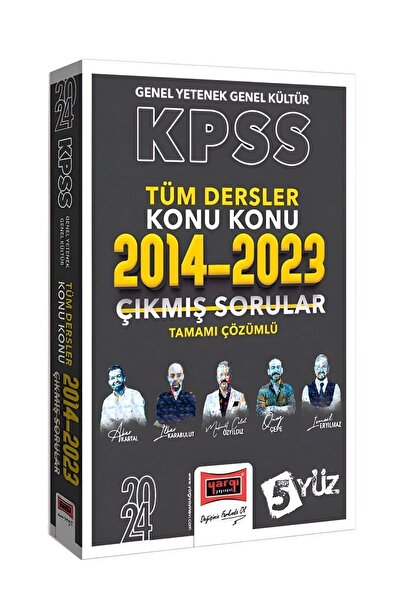 Yargı Yayınları Yargı 2024 KPSS 5Yüz GK-GY Tüm Dersler Tamamı Çözümlü Son 10 Yıl Konu Konu Çıkmış Sorular (2014-2023