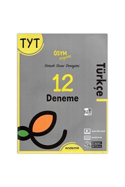 Endemik Yayınları Tyt Türkçe 12 Deneme Endemik Güncel Baskı