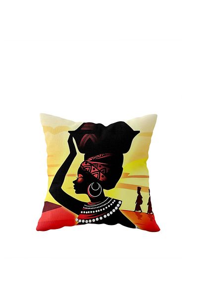 on the clouds Black Ethnic Women's Pillowcase - Double Sided, Hidden Zipper, Throw Pillow Seat