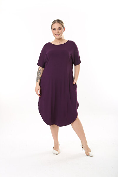 ESPİNA Plus Size Viscose Women's Dress