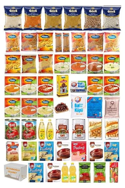 Çaykur Ramazan paketi kumanya yardım gıda erzak kolisi mega paket 57 parça ürün