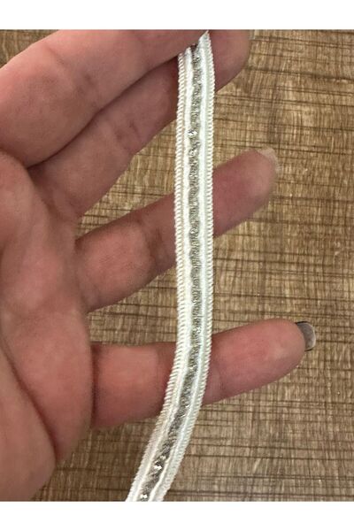 Gönülden Tasarım 1 METRE ZİNCİRLİ TASARIM ŞERİT DİKİŞ GİYİM AKSESUARI GÜMÜŞ