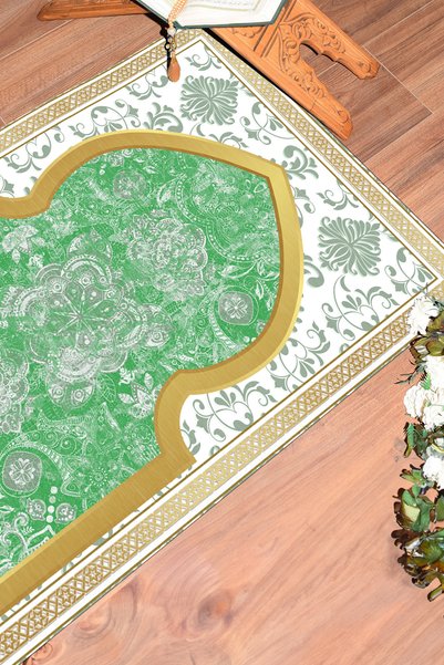 EY HOME Digital Printed Washable Motif Gift Prayer Rug Prayer Mat 70X130Cm
