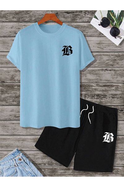 MEİLİFENG Σετ με στάμπα Unisex Γυναικεία/Ανδρικά Σορτς και T-shirt