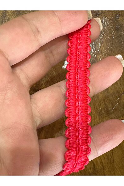 Gönülden Tasarım Accesoriu de cusut cu tiv roșu brodat de 1 cm - panglică 1 m...