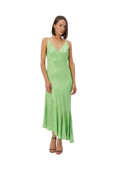 WOMAN VISION V-Neck Backless Stylish Evening Dress - Rope Strap, Sparkling 001