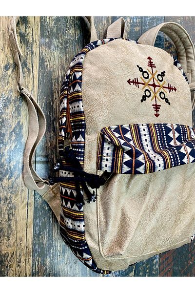 Street Bag Ethnic Nubi Patterned Waterproof Backpack - Daily and Travel Use