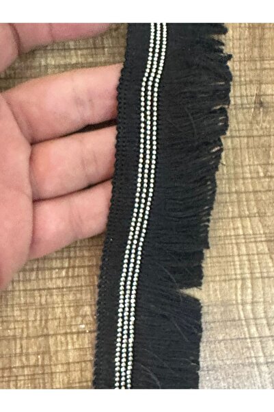 Gönülden Tasarım Accesoriu pentru îmbrăcăminte cu lanț cu ciucuri negru cu du...