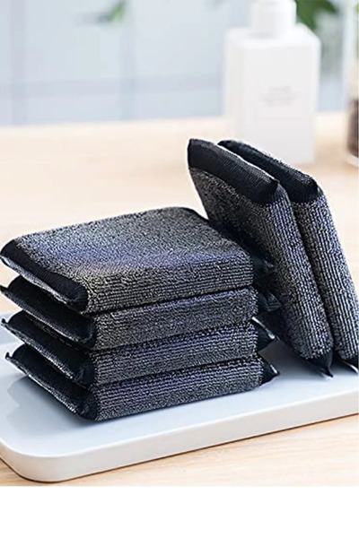 MG HOME 6 قطع إسفنجة أطباق سحرية من الفولاذ المقاوم للصدأ من إينوكس