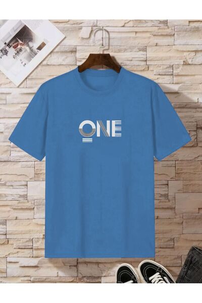 MEİLİFENG Tricou oversize pentru bărbați - imprimat „One”.