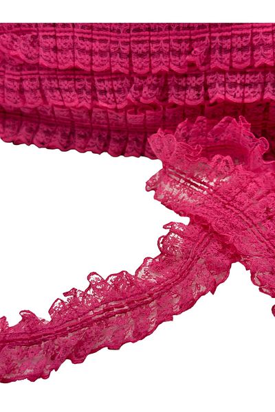 BukiroAtelier 2 Meters Thick Lacy Pearl Ruched Ribbon - Ruffled