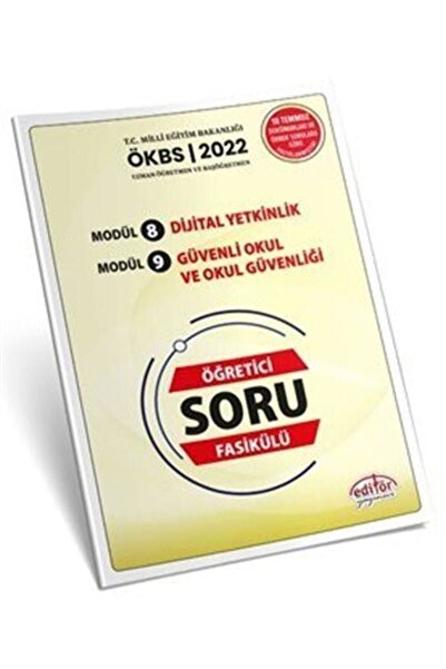Editör Yayınevi Uzman Ve Başöğretmen Modül 8 Dijital Etkinlik - Modül 9 Güven...