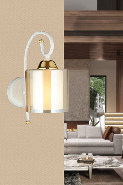 KARDELEN AYDINLATMA AVİZE White Tower Double Glazed Downward Facing Modern Sconce