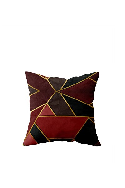 Pelangi غطاء وسادة بسحاب مخفي بنمط رخامي مزدوج الجوانب - وسادة مقعد رمي