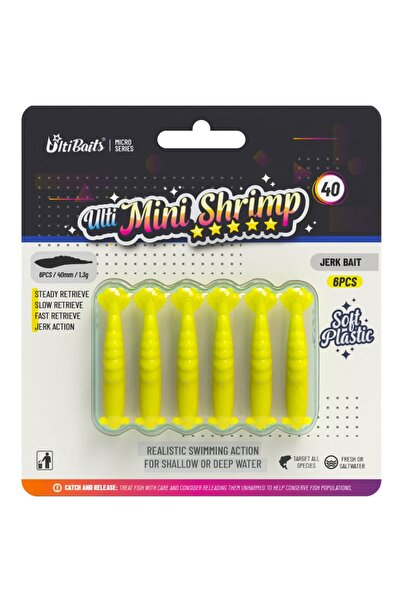 Mini Shrimp 40, Silikon Karides 40mm 1.3gr 6 Adet