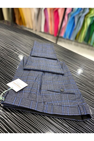Perecoma Corcotti Ekose Kareli Slim Fit Kumaş