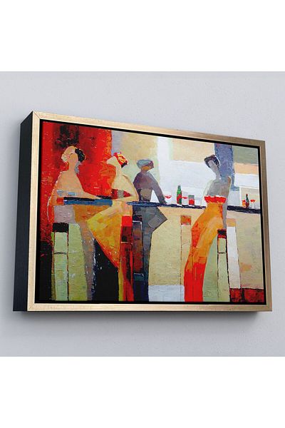 Harita Sepeti Πίνακας Γυναικών στο Pub με κορνίζα - Women In The Pub -6604