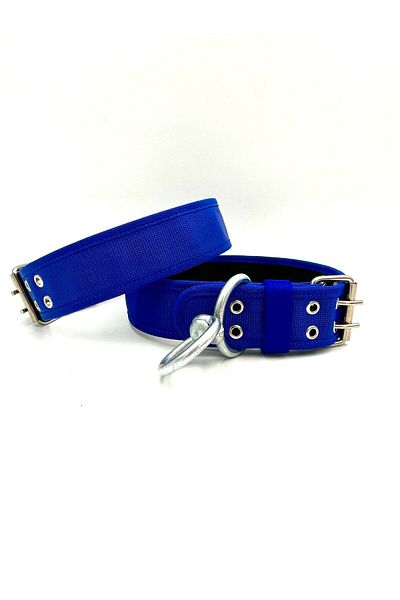 Tasma Market Large Breed Dog Collar with Dark Blue Twisted Chain