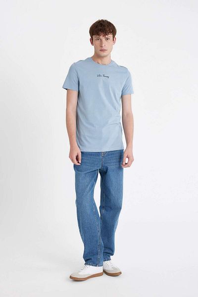 DeFacto T-shirt με στάμπα με λαιμόκοψη με λεπτή εφαρμογή
