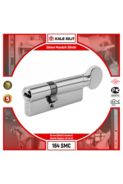 Kale Kilit System Latch Cylinder |   164 Smc |   68 mm |   Nickel |   3 with ...