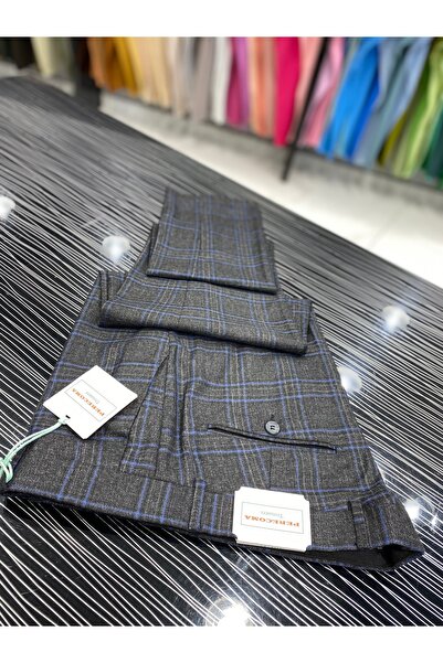 Perecoma Corcotti Ekose Kareli Slim Fit Kumaş